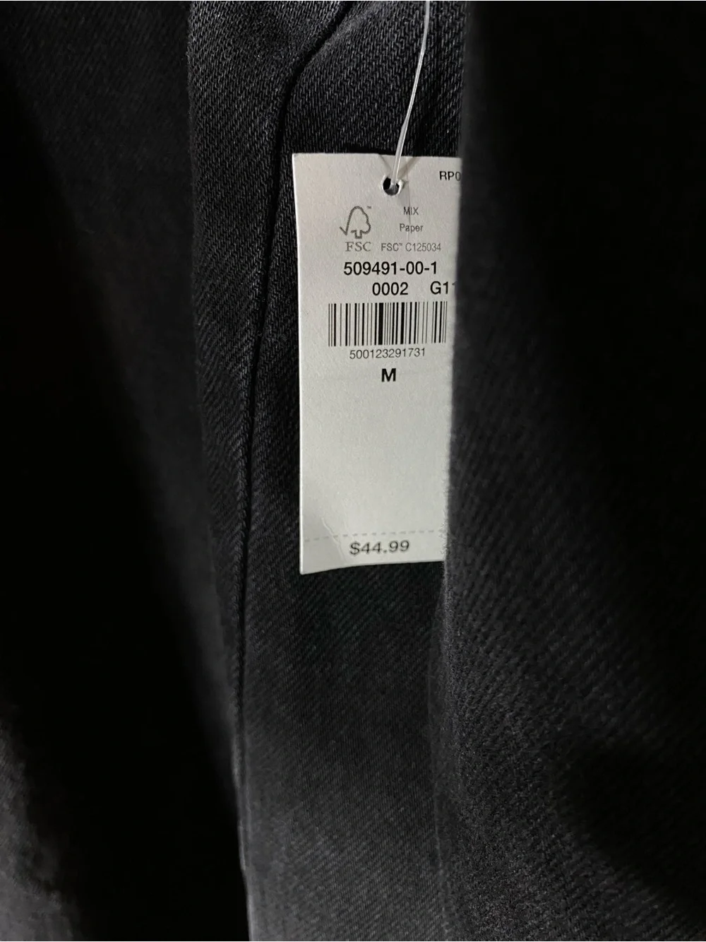 🆕 Black Denim Button Up Boyfriend Shirt Old Navy - Picture 9 of 9